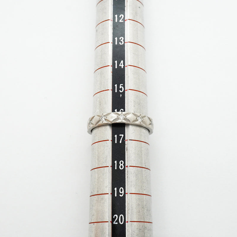【6jhb0574】シャネル リング マトラッセ フルダイヤ Pt950 プラチナ ダイヤモンド ＃57【中古】メンズ レディース ユニセックス