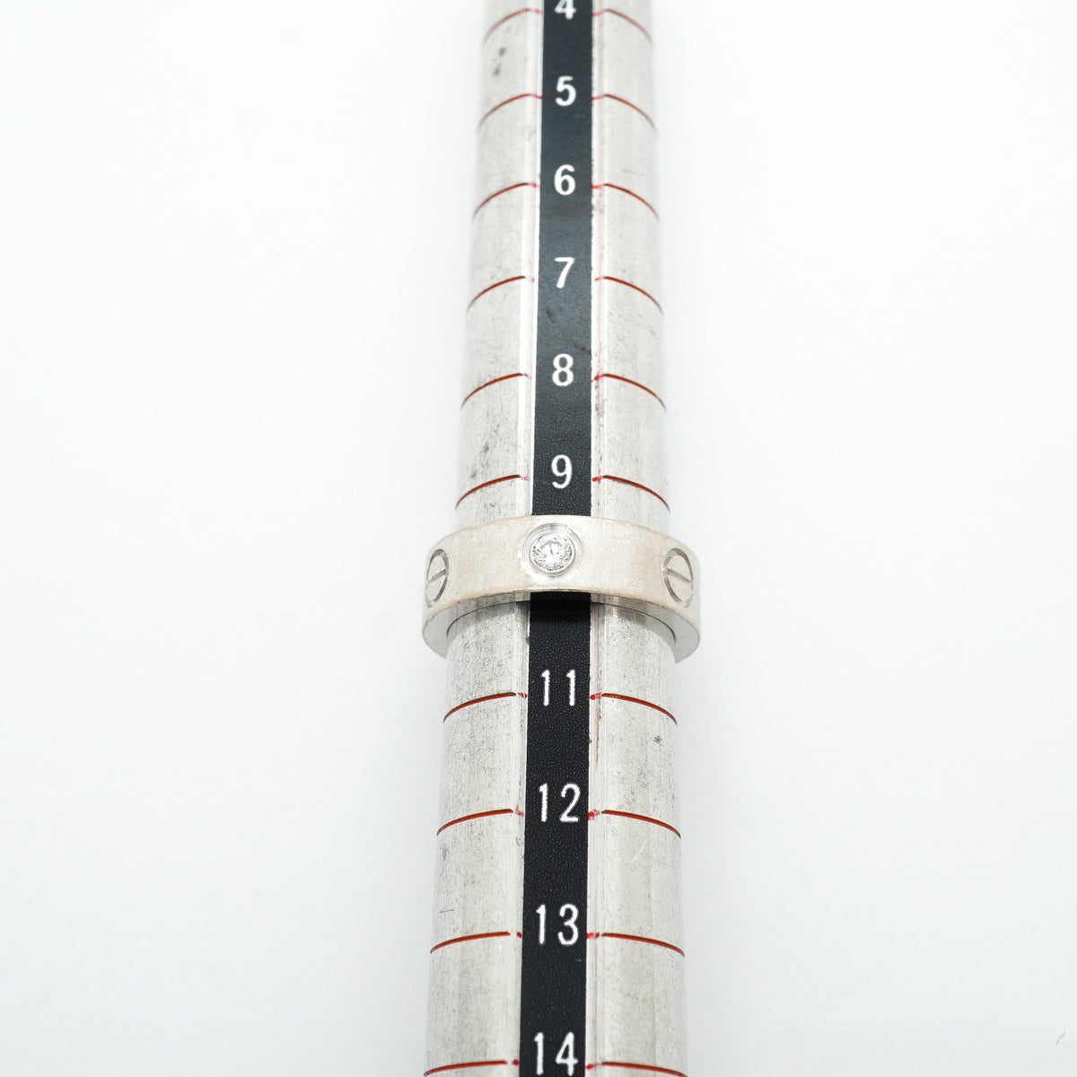 【6jhb0577】カルティエ リング ラブ 3PD K18WG ホワイトゴールド ダイヤモンド ＃50【中古】レディース