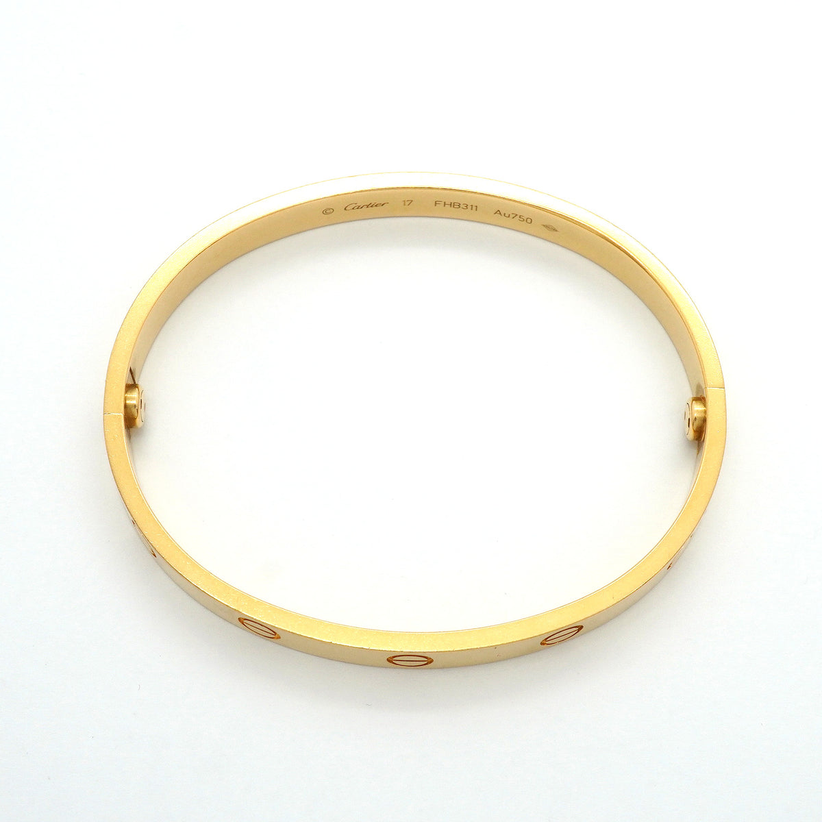 【6jhb0579】カルティエ バングル ラブブレス K18YG イエローゴールド【中古】レディース