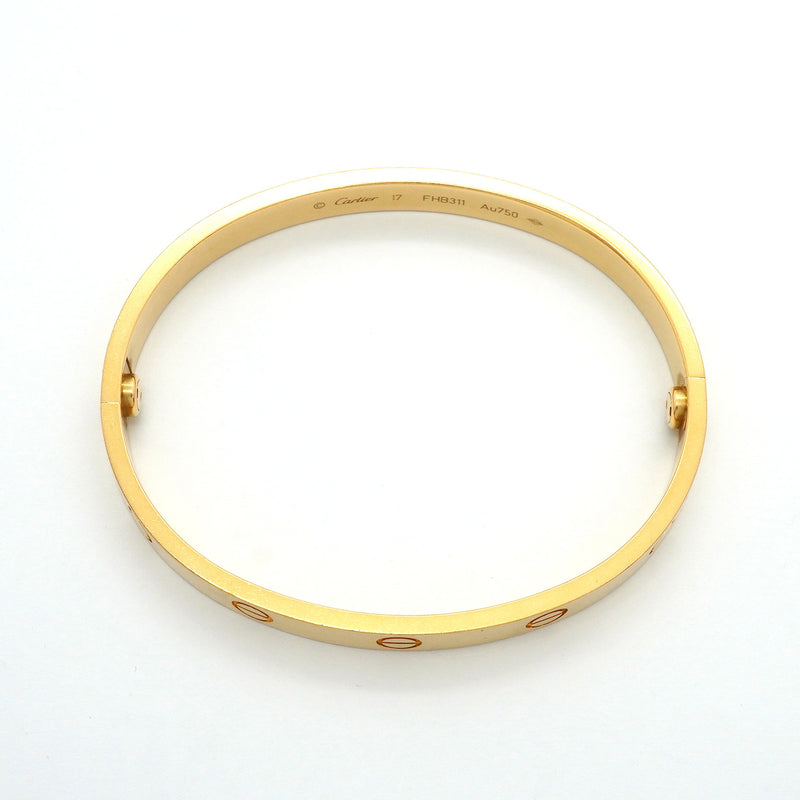 【6jhb0579】カルティエ バングル ラブブレス K18YG イエローゴールド【中古】レディース