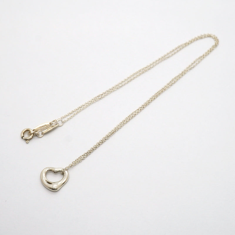 【6jhb0582】ティファニー ネックレス オープンハート シルバー925【中古】レディース