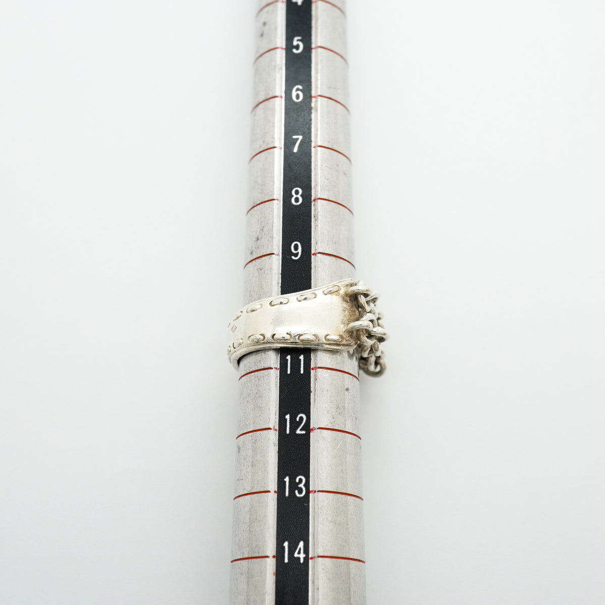 【6jhb0590】エルメス リング メキシコ/チェーン シルバー925 ＃53【中古】レディース