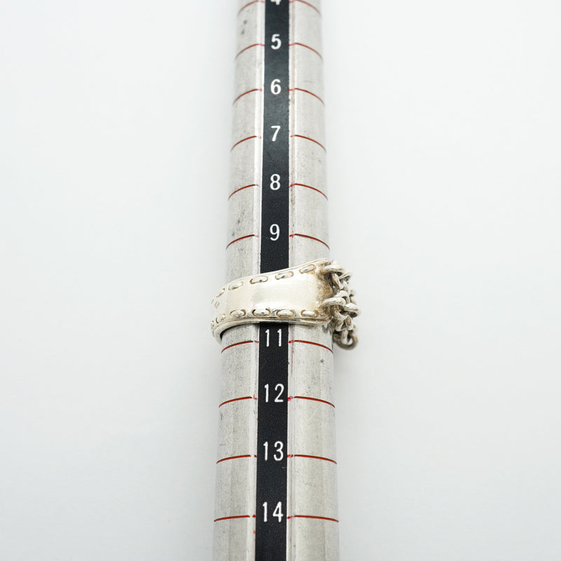 【6jhb0590】エルメス リング メキシコ/チェーン シルバー925 ＃53【中古】レディース
