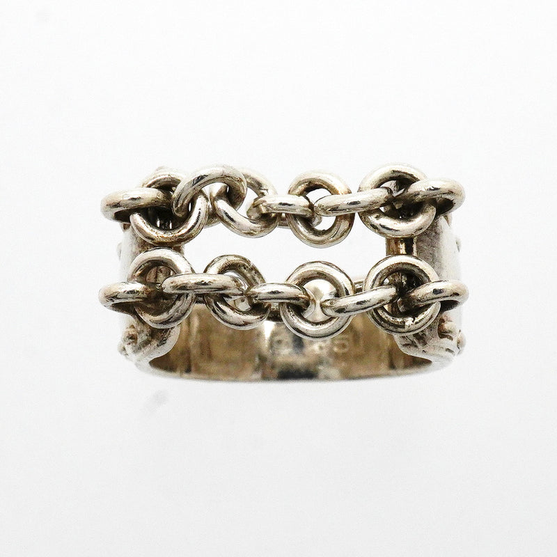 【6jhb0590】エルメス リング メキシコ/チェーン シルバー925 ＃53【中古】レディース