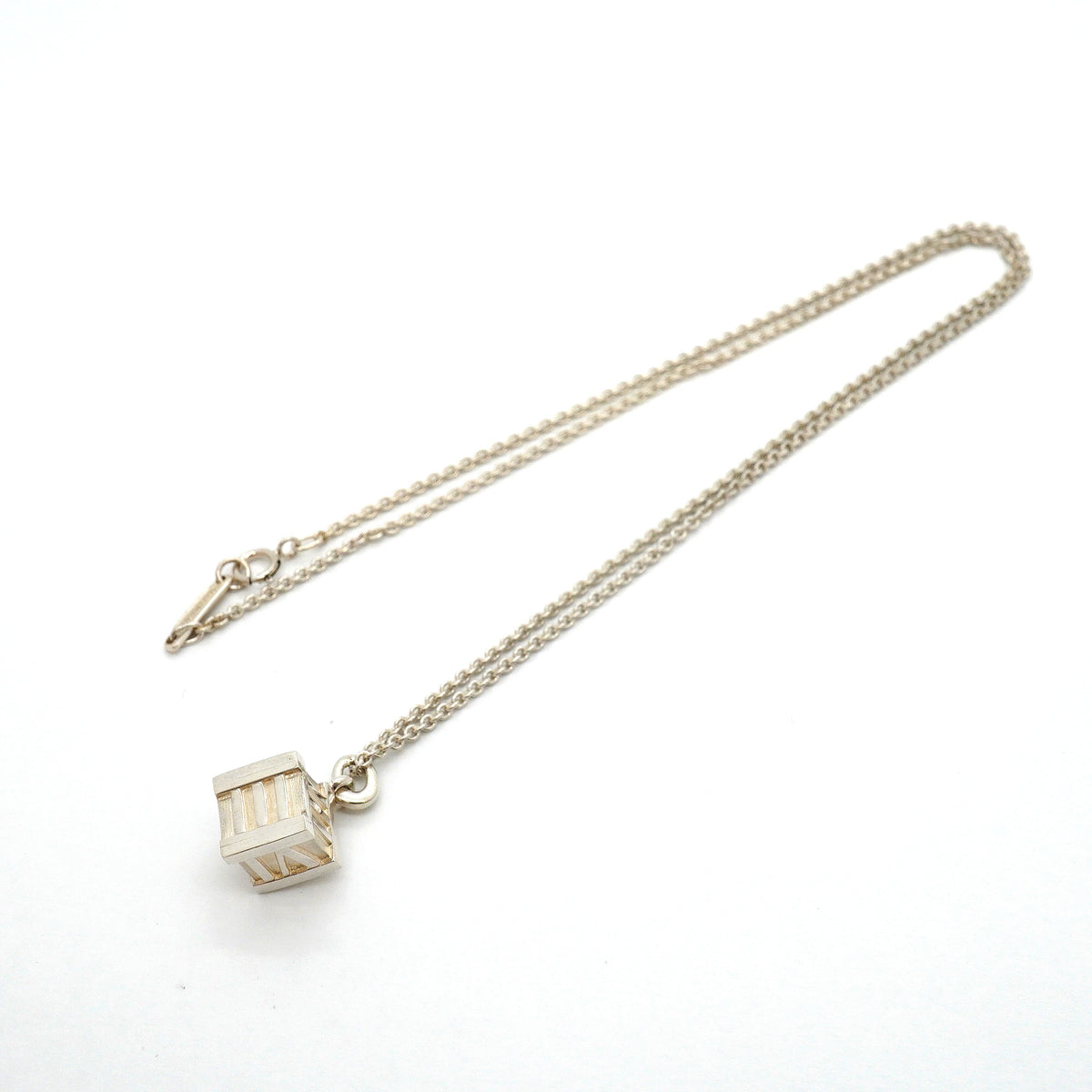 【6jhb0594】ティファニー ネックレス アトラス キューブ シルバー925【中古】レディース