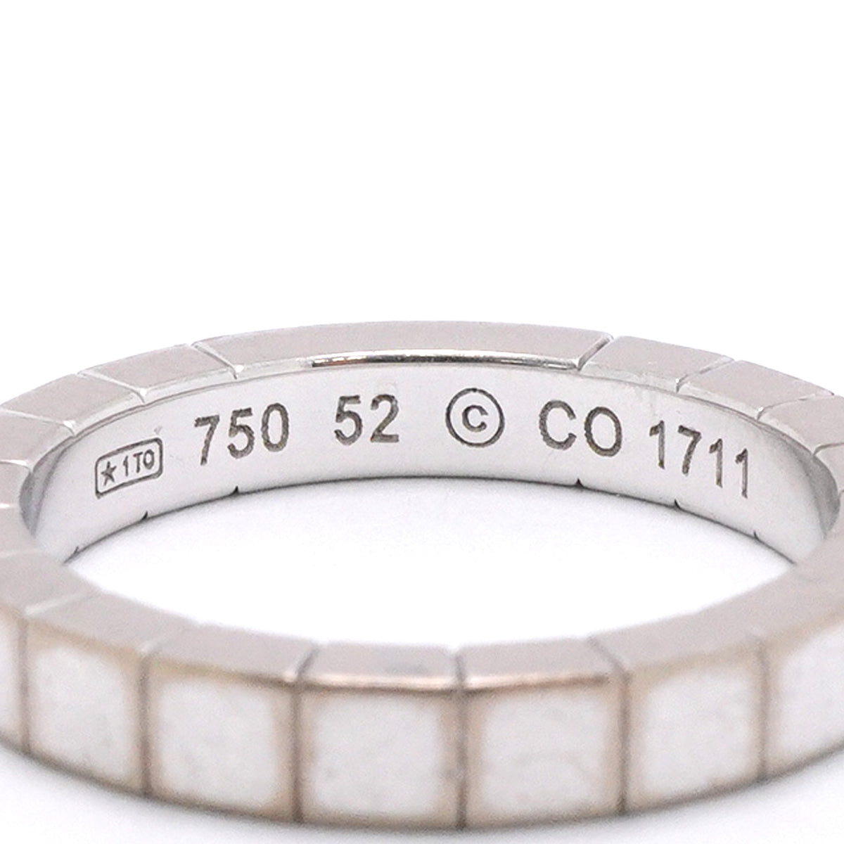 【6jhb0600】カルティエ リング ラニエール K18WG ホワイトゴールド ＃52【中古】レディース