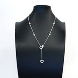 【6jhb0604】ティファニー ネックレス ハートリンク/ラリアット シルバー925【中古】レディース