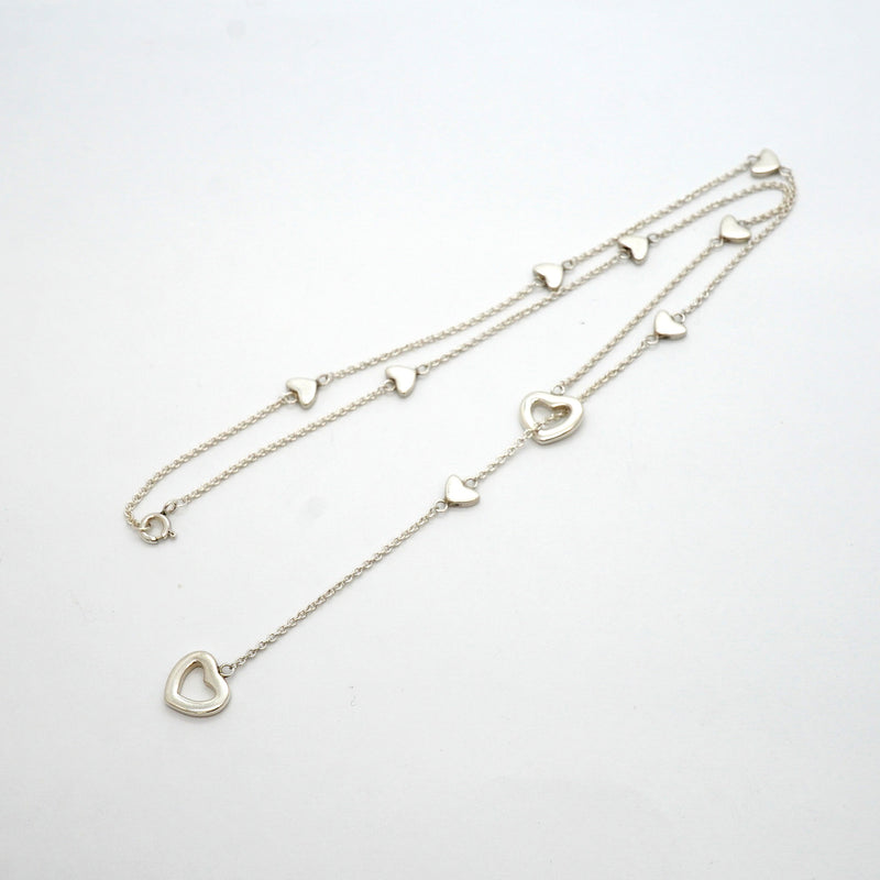 【6jhb0604】ティファニー ネックレス ハートリンク/ラリアット シルバー925【中古】レディース