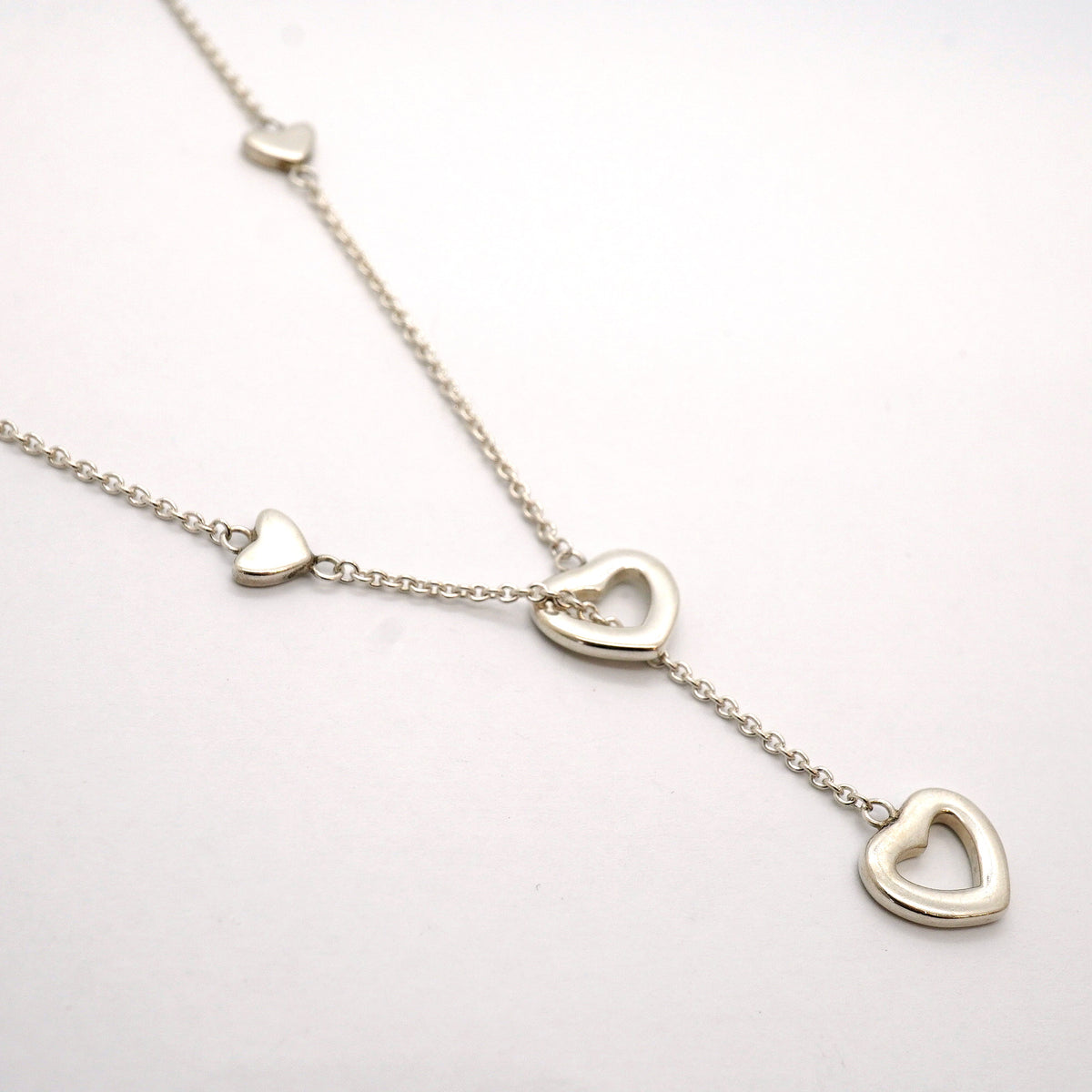 【6jhb0604】ティファニー ネックレス ハートリンク/ラリアット シルバー925【中古】レディース