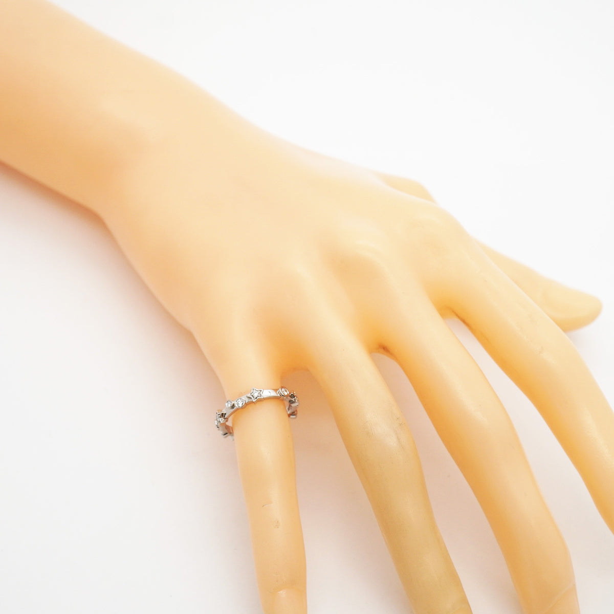 【6jhb0607】シャネル リング コメット/ダムール 星形 スター Pt950 プラチナ ダイヤモンド ＃48【中古】レディース
