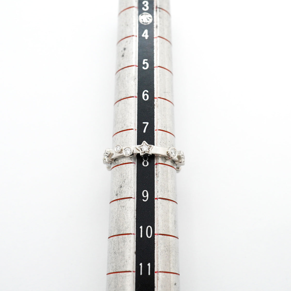 【6jhb0607】シャネル リング コメット/ダムール 星形 スター Pt950 プラチナ ダイヤモンド ＃48【中古】レディース