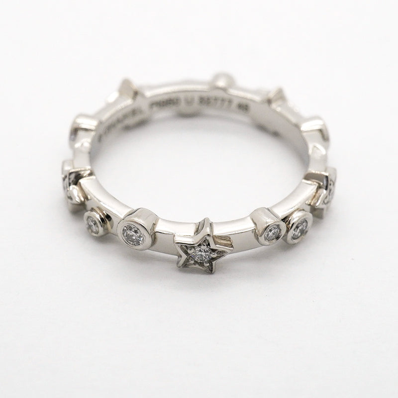 【6jhb0607】シャネル リング コメット/ダムール 星形 スター Pt950 プラチナ ダイヤモンド ＃48【中古】レディース