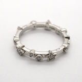 【6jhb0607】シャネル リング コメット/ダムール 星形 スター Pt950 プラチナ ダイヤモンド ＃48【中古】レディース