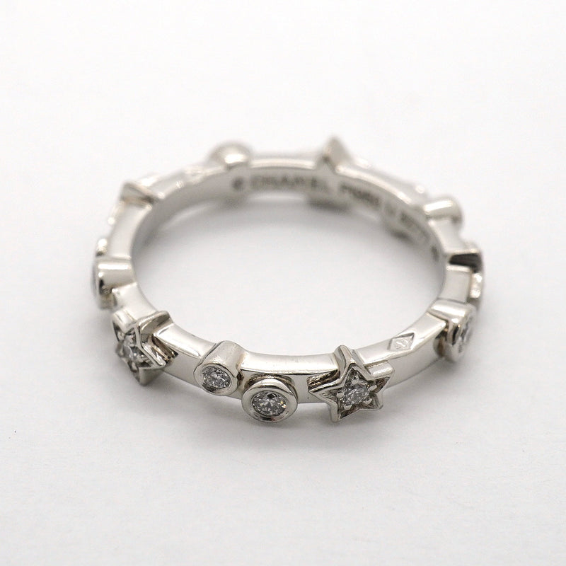 【6jhb0607】シャネル リング コメット/ダムール 星形 スター Pt950 プラチナ ダイヤモンド ＃48【中古】レディース