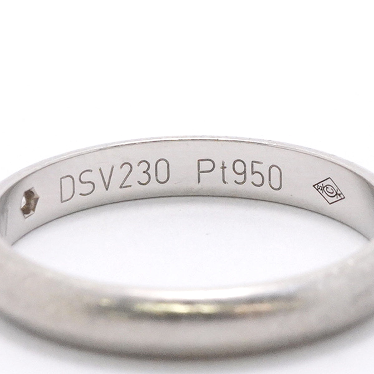 【6jhb0613】カルティエ リング クラシック 1PD Pt950 プラチナ ダイヤモンド ＃47【中古】レディース