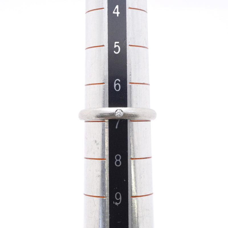 【6jhb0613】カルティエ リング クラシック 1PD Pt950 プラチナ ダイヤモンド ＃47【中古】レディース