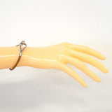 【6jhb0616】エルメス ブレスレット ジャンボフック メタル レザー シルバー ブラウン【中古】レディース