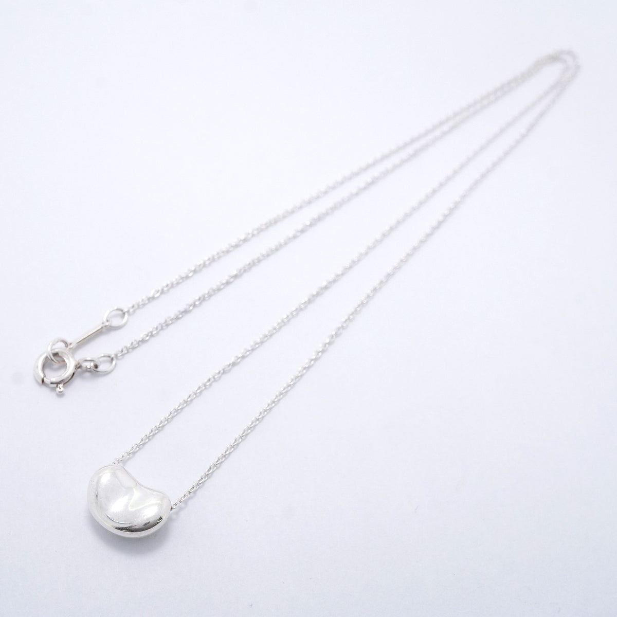 【6jhb0617】ティファニー ネックレス ビーン シルバー925【中古】レディース
