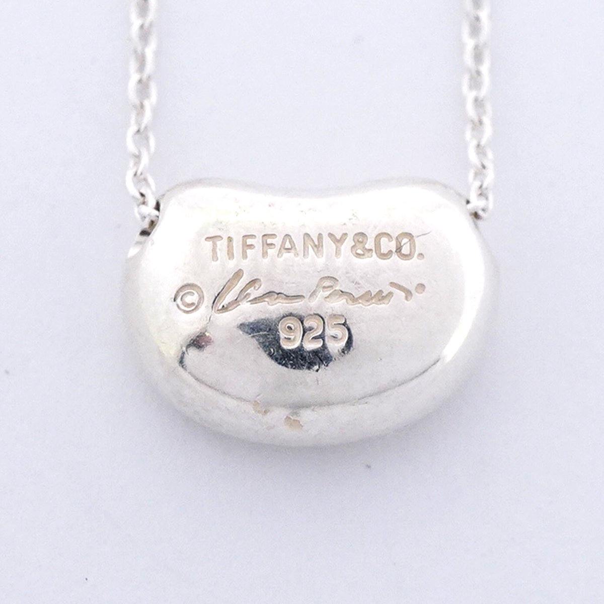 【6jhb0617】ティファニー ネックレス ビーン シルバー925【中古】レディース