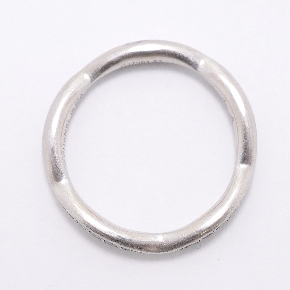 【6jhb0622】シャネル リング カメリア Pt950 プラチナ ダイヤモンド ＃52【中古】レディース
