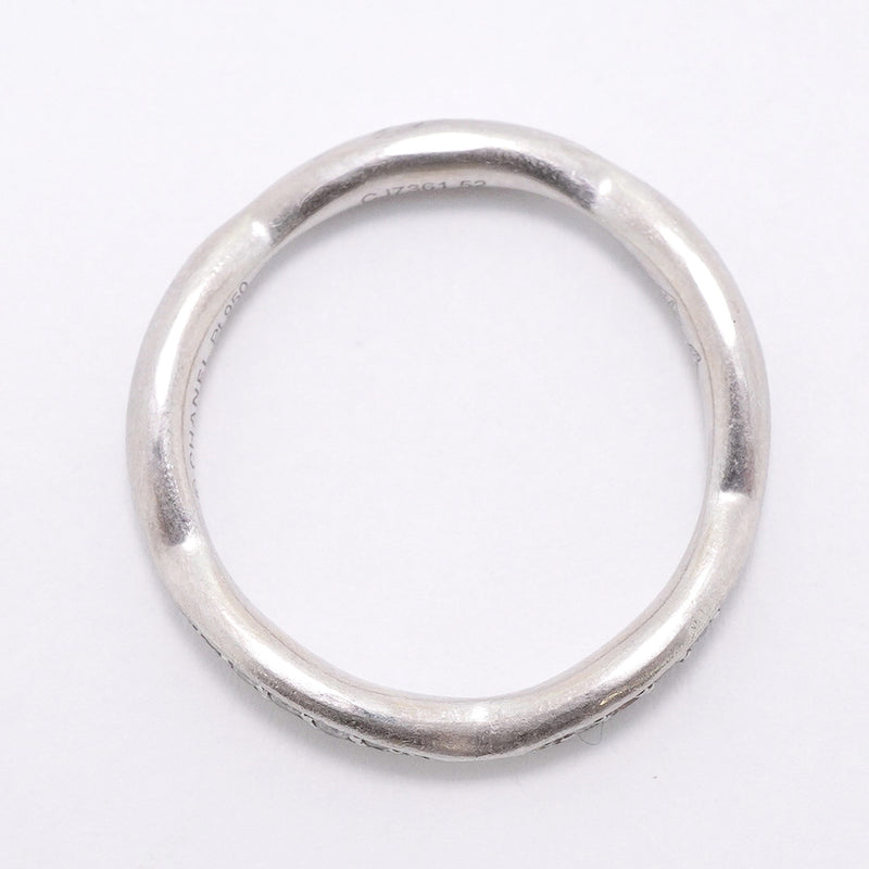 【6jhb0622】シャネル リング カメリア Pt950 プラチナ ダイヤモンド ＃52【中古】レディース
