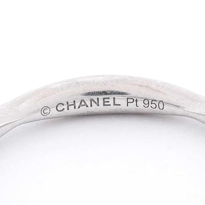 【6jhb0622】シャネル リング カメリア Pt950 プラチナ ダイヤモンド ＃52【中古】レディース