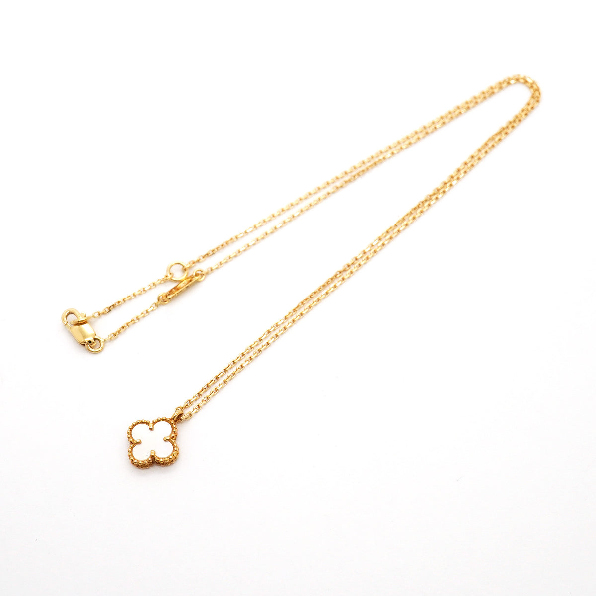 【6jhb0624】ヴァンクリーフ＆アーペル ネックレス スウィート アルハンブラ K18YG イエローゴールド マザーオブパール【中古】レディース
