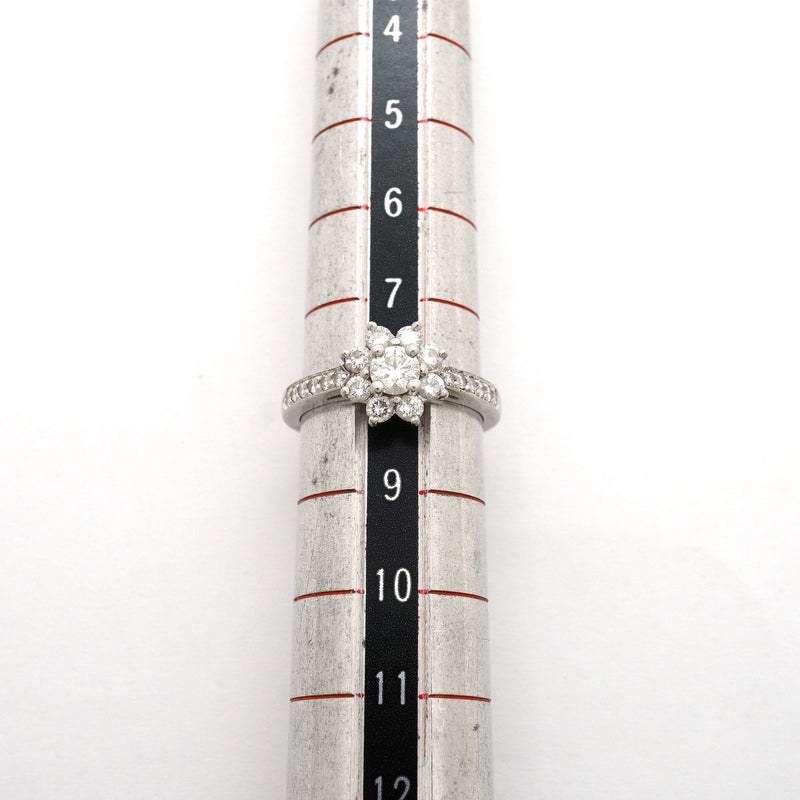 【6jhb0626】ティファニー リング フローラ Pt950 プラチナ ダイヤモンド 8号【中古】レディース