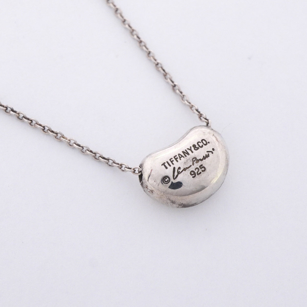 【6jhb0635】ティファニー ネックレス ビーン シルバー925【中古】レディース