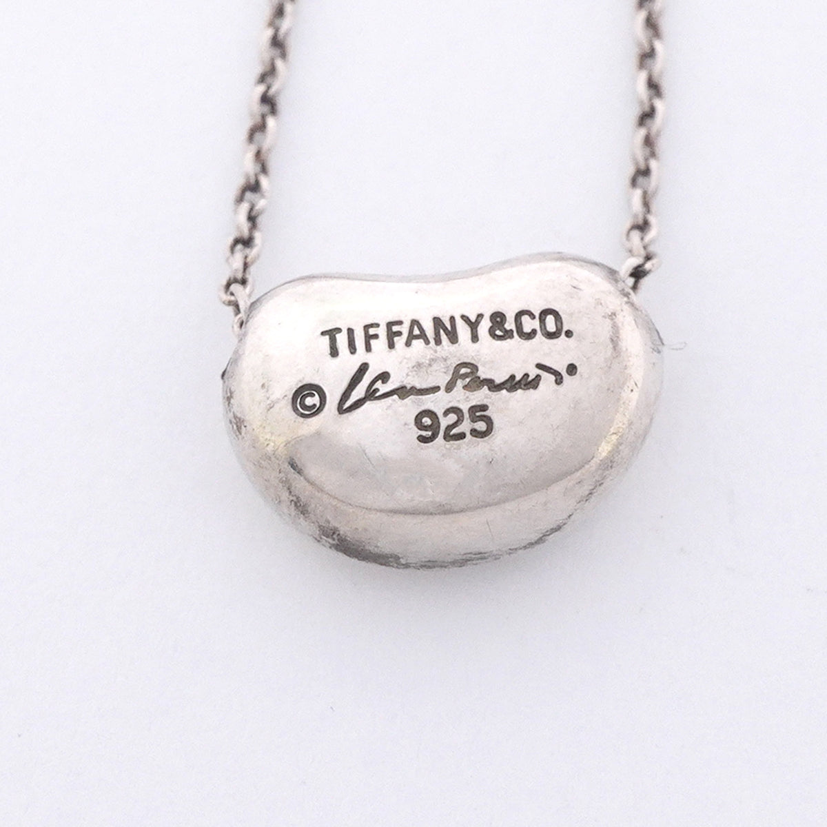 【6jhb0635】ティファニー ネックレス ビーン シルバー925【中古】レディース