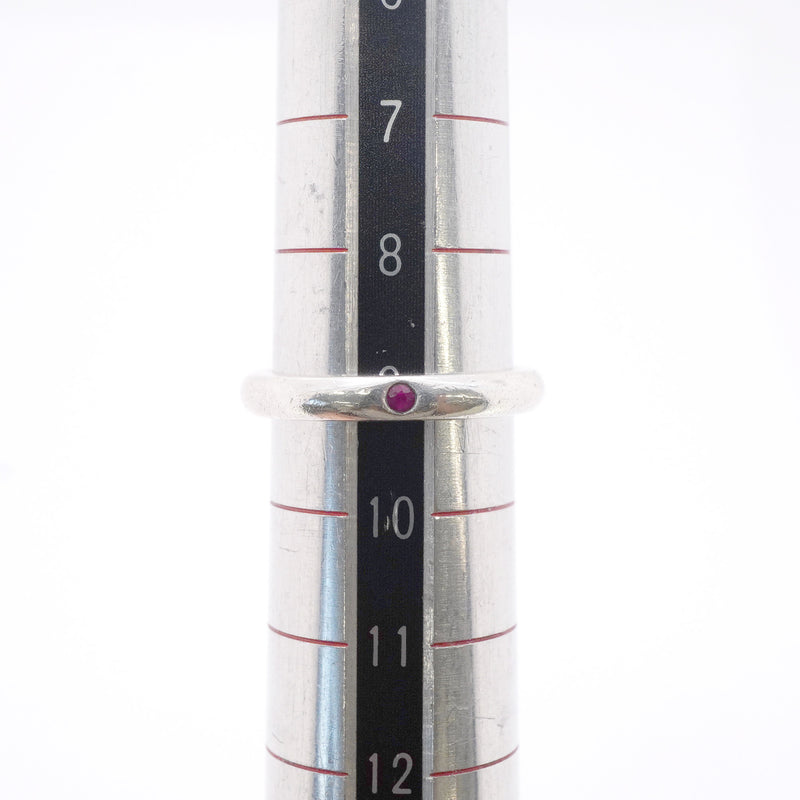 【6jhb0640】ティファニー リング スタッキングバンド シルバー925 ルビー レッド 9号【中古】レディース