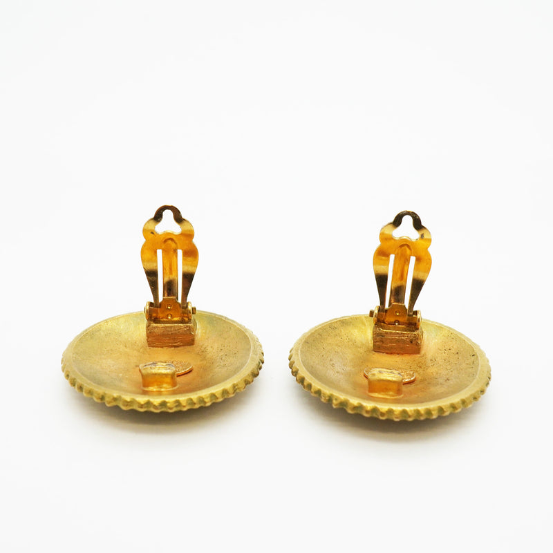 【6jhb0648】シャネル イヤリング ヴィンテージ シャネルロゴ GPメッキ ゴールド【中古】レディース
