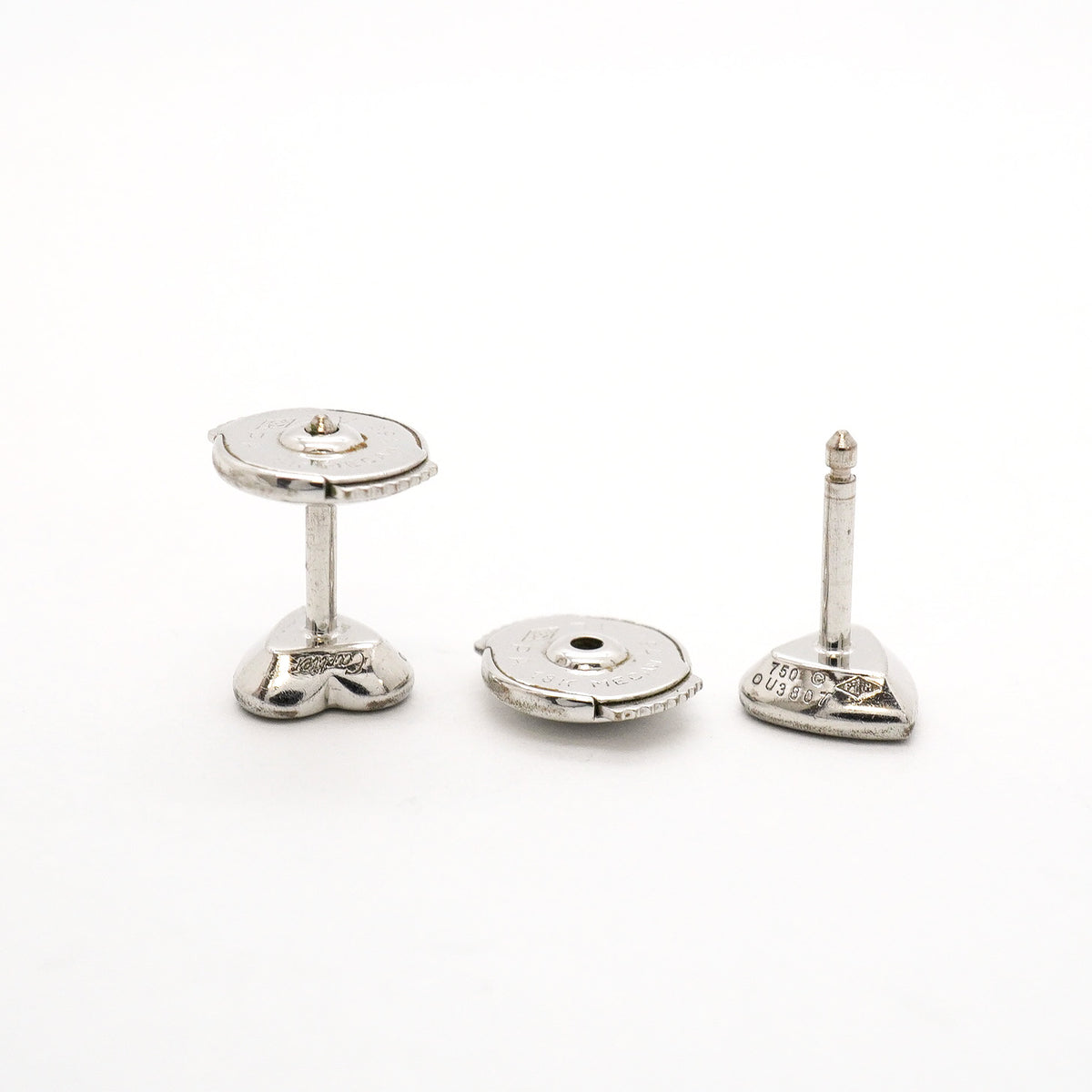 【6jhb0662】カルティエ ピアス ミニハート K18WG ホワイトゴールド ダイヤモンド【中古】レディース