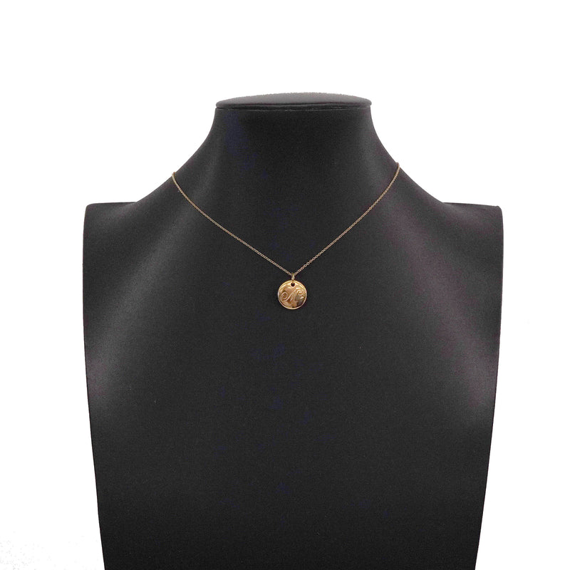 【6jhb0664】ティファニー ネックレス ノーツ/レター K18YG イエローゴールド【中古】レディース