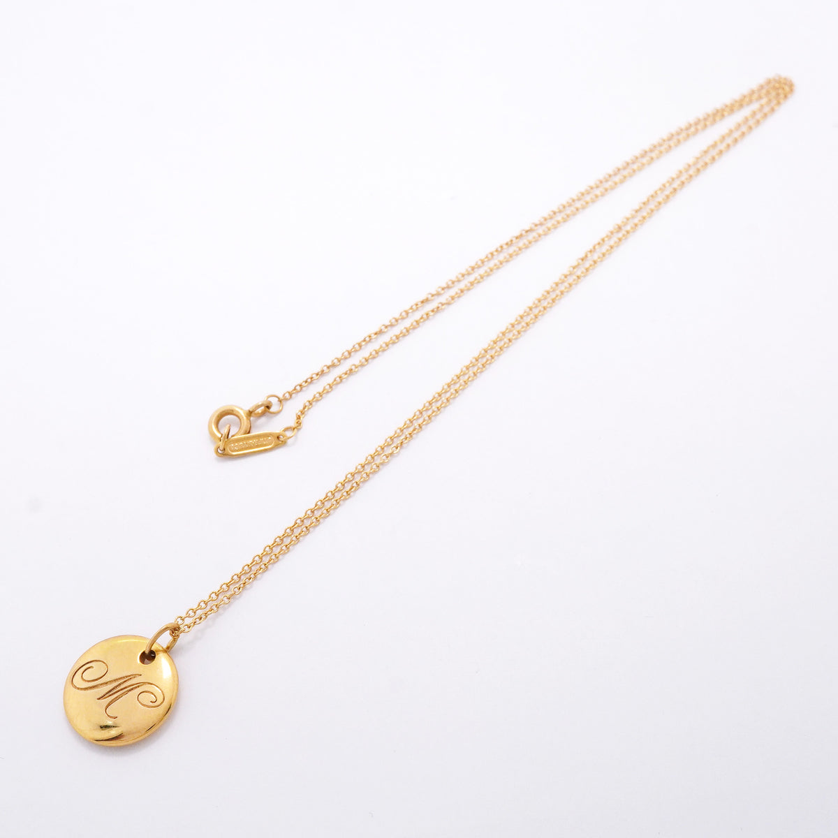 【6jhb0664】ティファニー ネックレス ノーツ/レター K18YG イエローゴールド【中古】レディース
