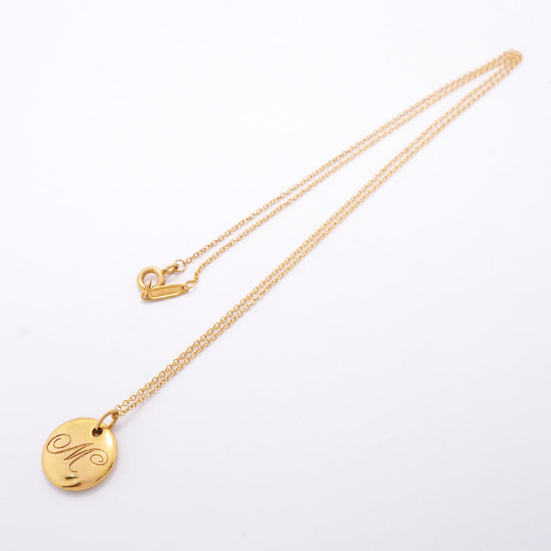 【6jhb0664】ティファニー ネックレス ノーツ/レター K18YG イエローゴールド【中古】レディース