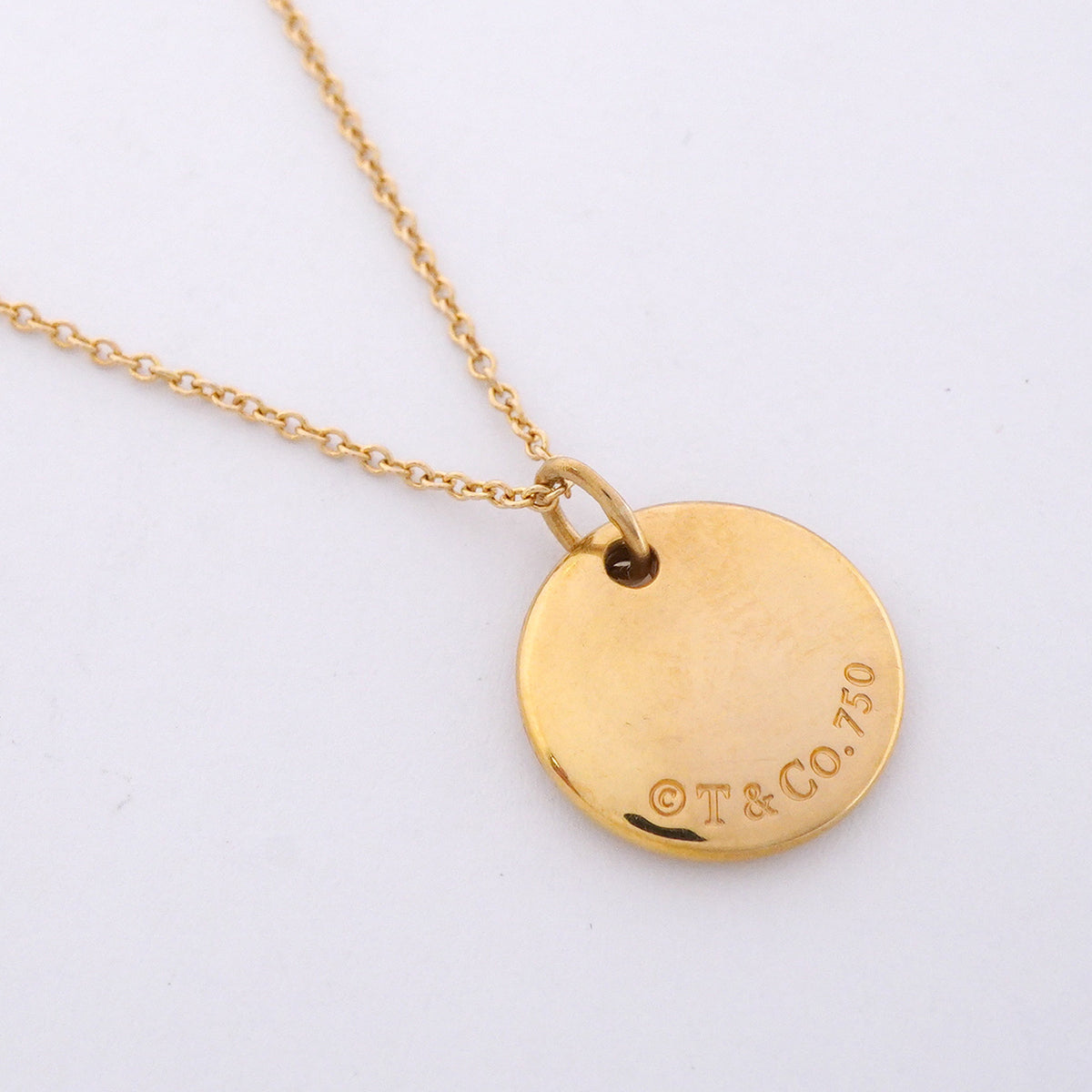 【6jhb0664】ティファニー ネックレス ノーツ/レター K18YG イエローゴールド【中古】レディース