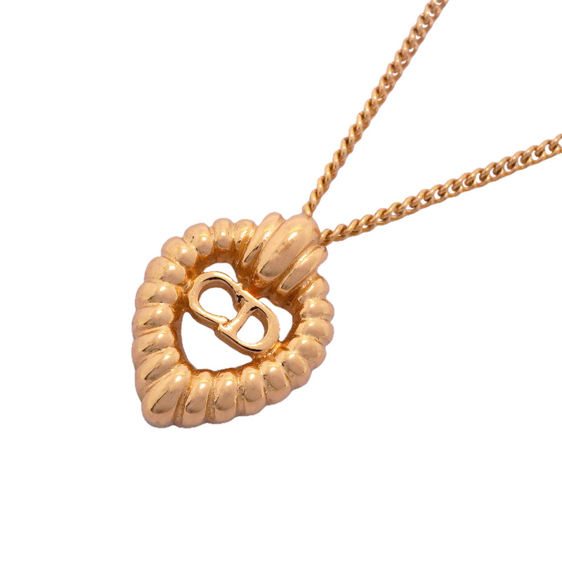 【6jhb0666】クリスチャンディオール ネックレス CDロゴ GPメッキ ゴールド【中古】レディース