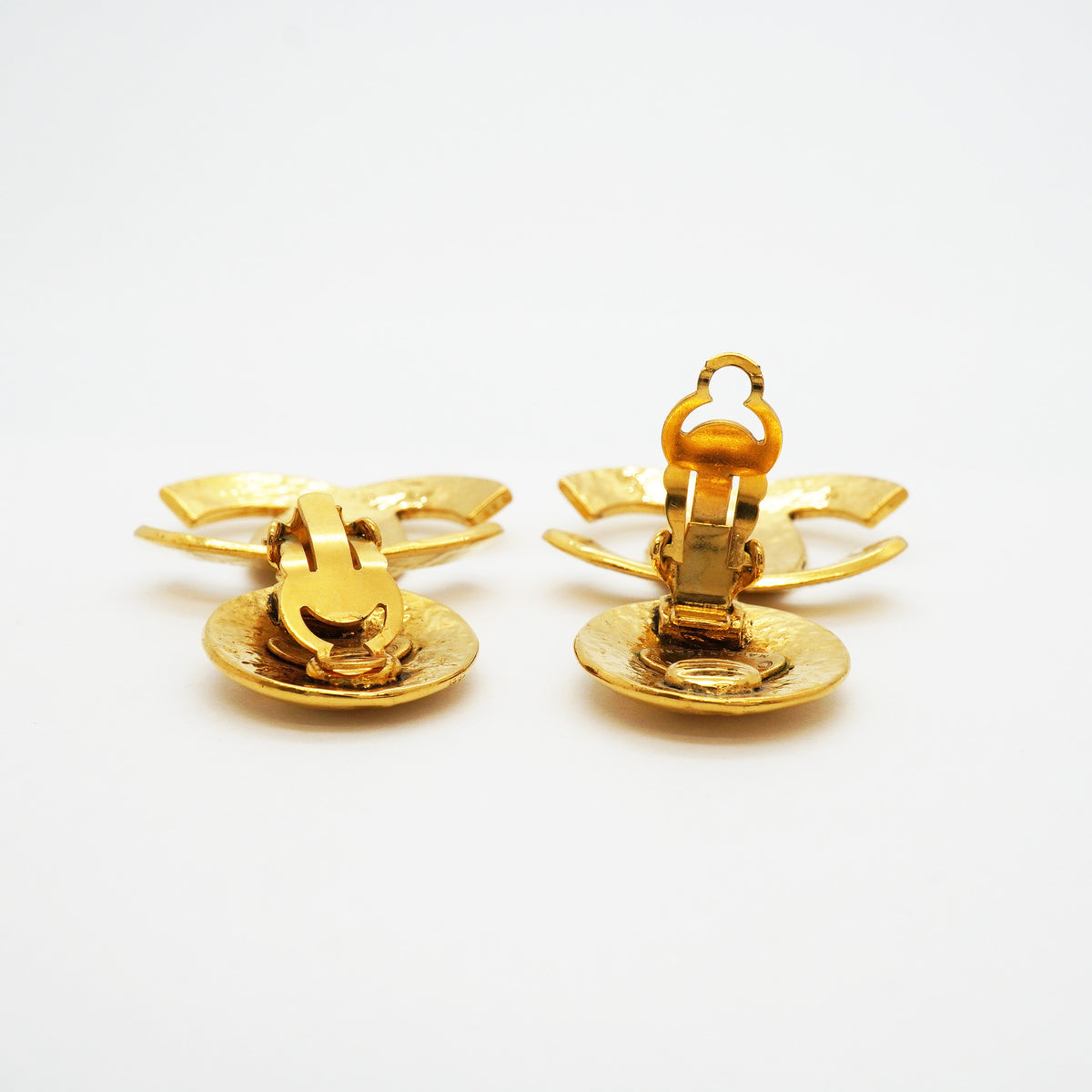 【6jhb0675】シャネル イヤリング ヴィンテージ ココマーク マトラッセ GPメッキ ゴールド【中古】レディース