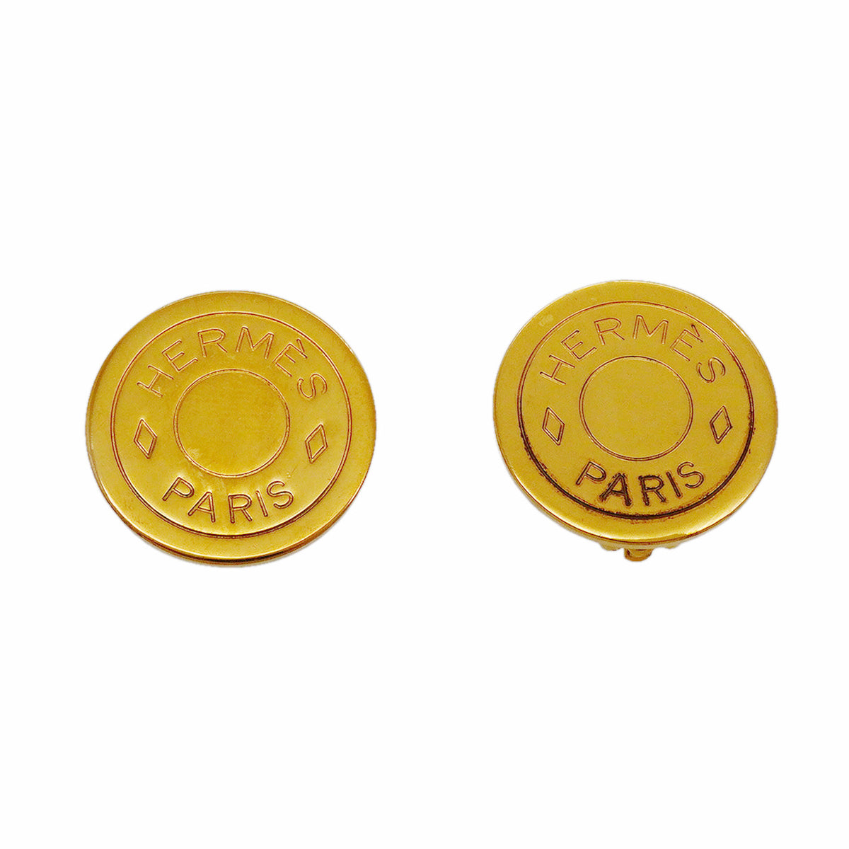 【6jhb0676】エルメス イヤリング セリエ GPメッキ ゴールド【中古】レディース
