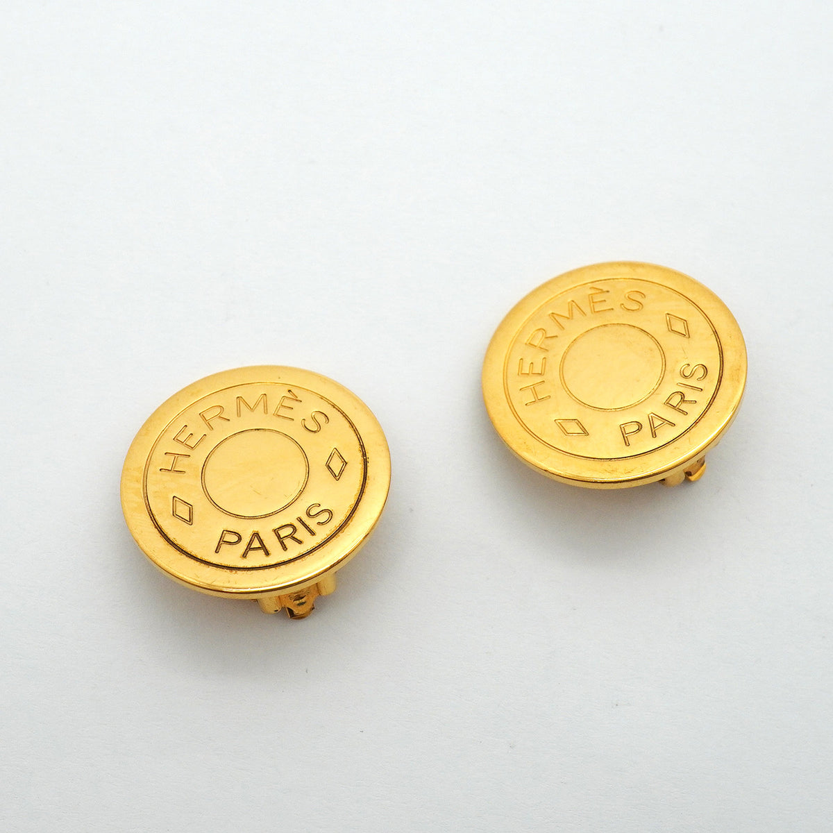 【6jhb0676】エルメス イヤリング セリエ GPメッキ ゴールド【中古】レディース