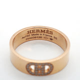 【6jhb0681】エルメス リング Hダンクル K18PG ピンクゴールド ダイヤモンド ＃55【中古】メンズ レディース ユニセックス