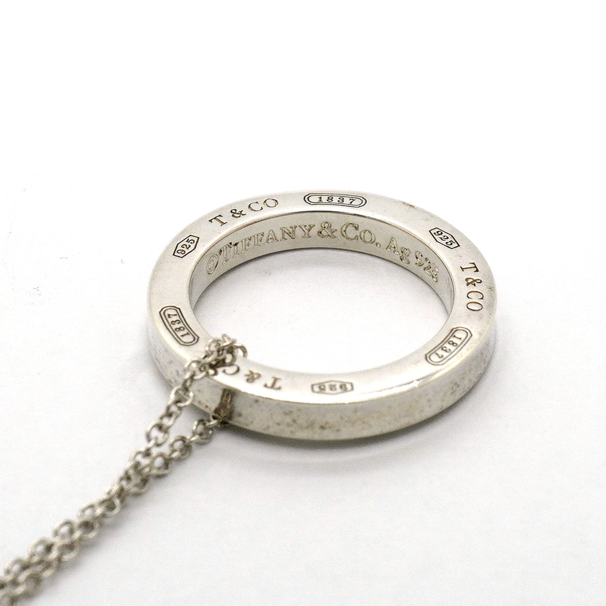【6jhb0682】ティファニー ネックレス 1837/サークル シルバー925【中古】レディース