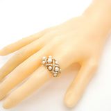 【6jhb0685】シャネル リング バロックコレクション K18YG イエローゴールド ダイヤモンド パール ＃54【中古】レディース