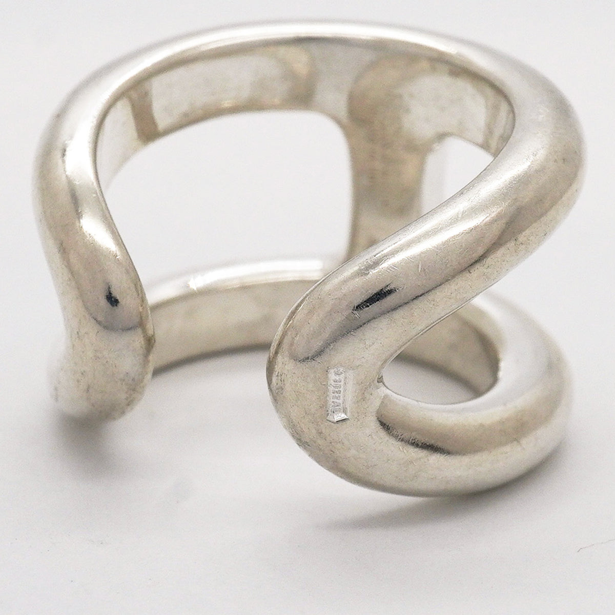 【6jhb0686】エルメス リング オスモズGM シルバー925 ＃54【中古】レディース