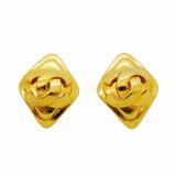 【6jhb0690】シャネル イヤリング ヴィンテージ ココマーク 菱形 GPメッキ ゴールド【中古】レディース