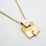 【6jhb0697】エルメス ネックレス アイリーン GPメッキ ゴールド ブラック【中古】レディース