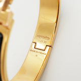 【6jhb0698】エルメス バングル クリッククラックPM GPメッキ ゴールド ブラック【中古】レディース