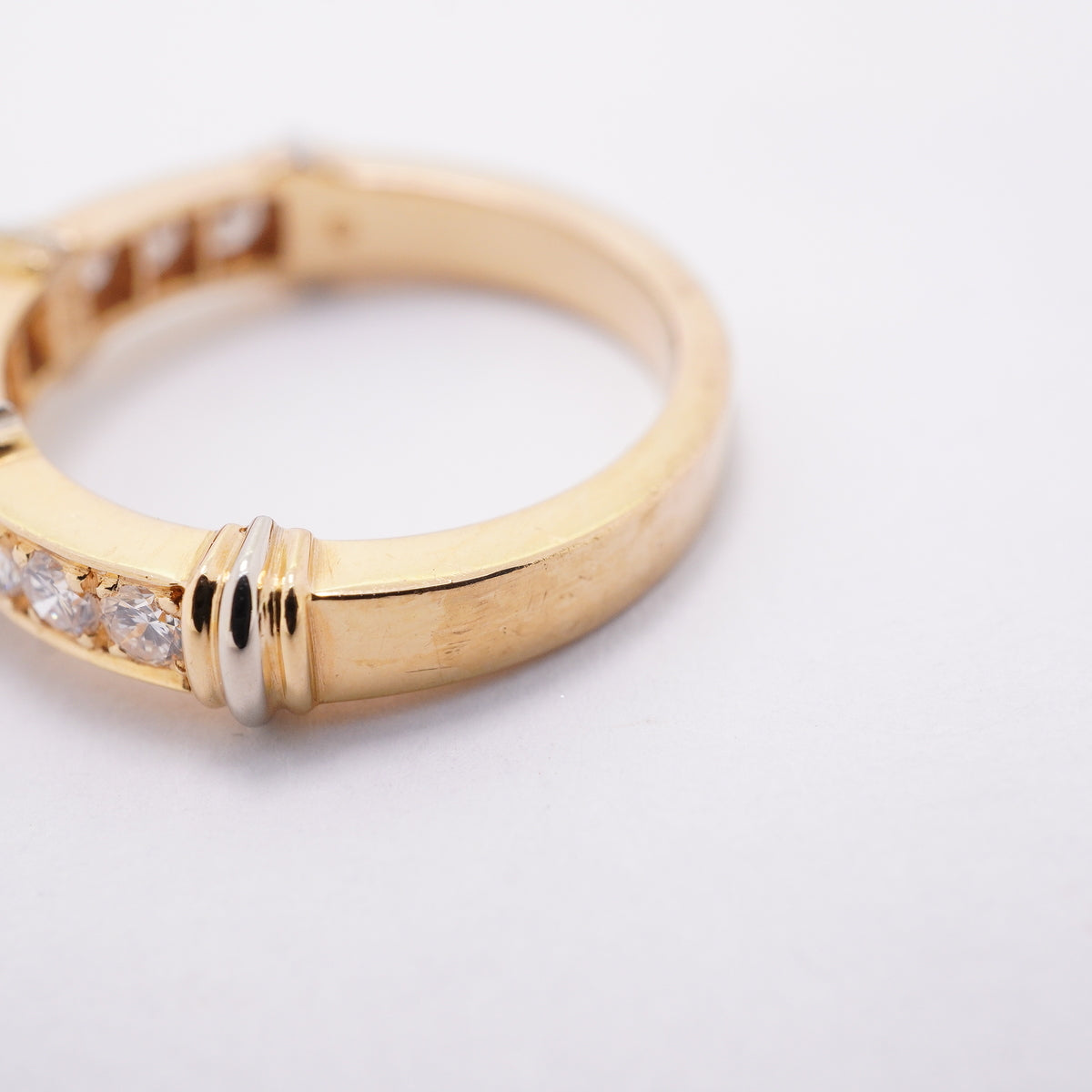 【6jhb0705】カルティエ リング コンテッサ K18YG イエローゴールド K18WG ホワイトゴールド ダイヤモンド ＃49【中古】レディース