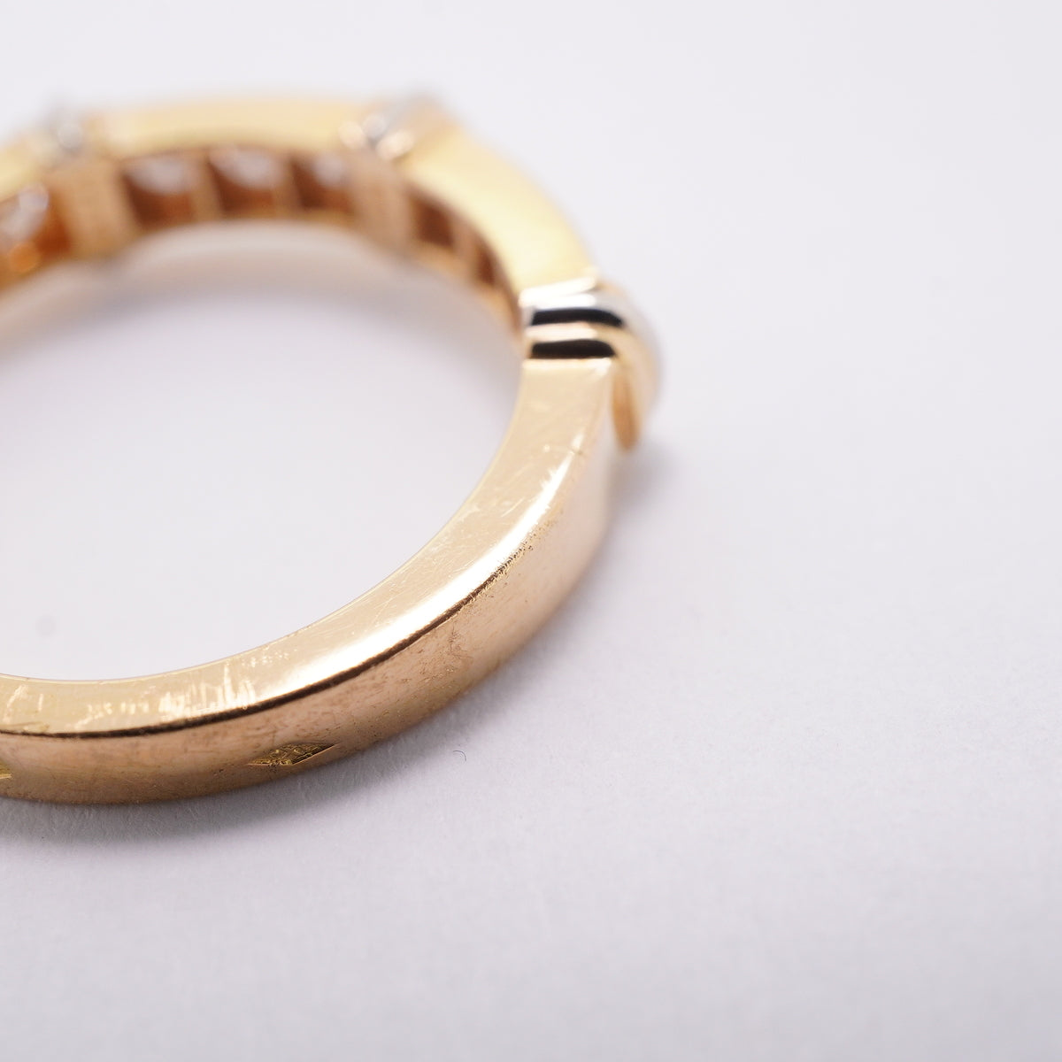 【6jhb0705】カルティエ リング コンテッサ K18YG イエローゴールド K18WG ホワイトゴールド ダイヤモンド ＃49【中古】レディース